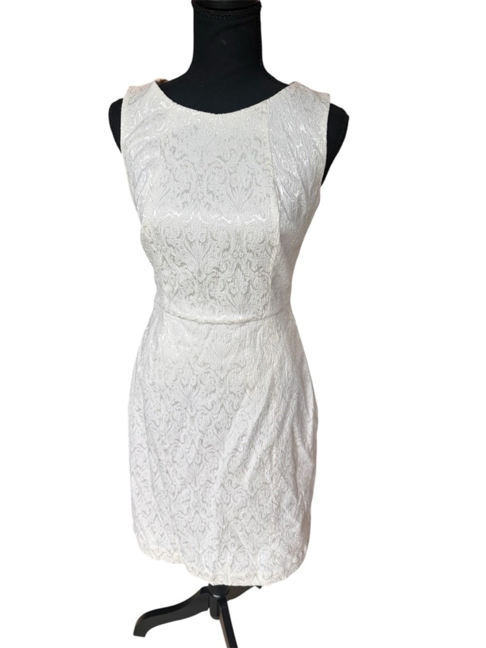 Worthington White Lace Sheath Mini Dress